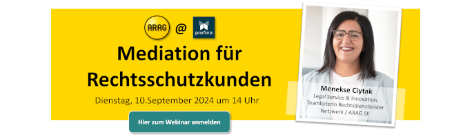 profino Webinar: Mediation für Rechtsschutzkunden